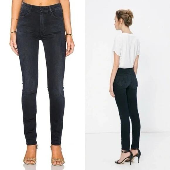 MOTHER Denim - MOTHER Blue Ankle Cropped Jeans Sleek Fit